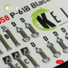 Kelik P-61B 'Black Widow' interior 3D decals for GWH kit - 3D belsőtér-részletező matricakészlet