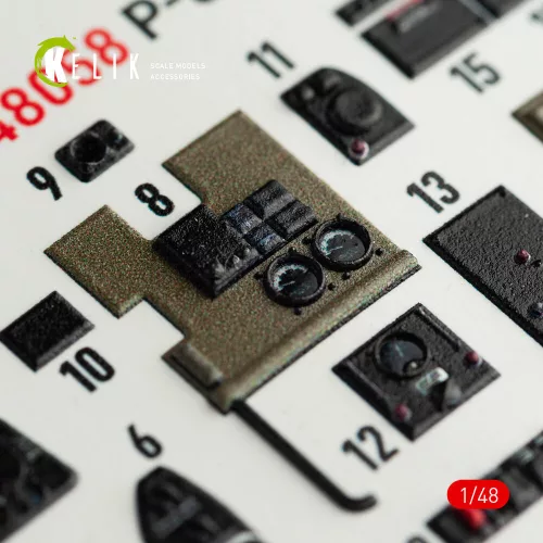 Kelik P-61B 'Black Widow' interior 3D decals for GWH kit - 3D belsőtér-részletező matricakészlet
