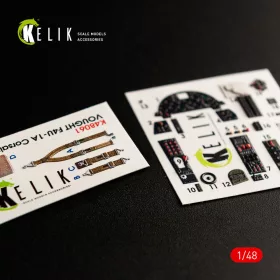   Kelik F4U-1A Corsair interior 3D decals for Tamiya kit - 3D belsőtér-részletező matricakészlet