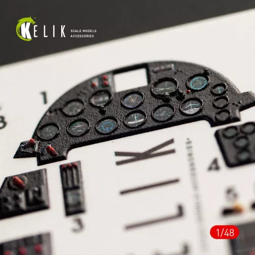 Kelik F4U-1A Corsair interior 3D decals for Tamiya kit - 3D belsőtér-részletező matricakészlet