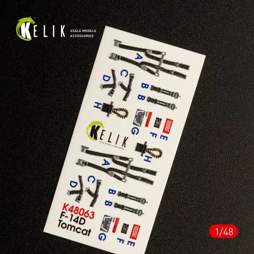 Kelik F-14D Tomcat interior 3D decals for Tamiya kit - 3D belsőtér-részletező matricakészlet