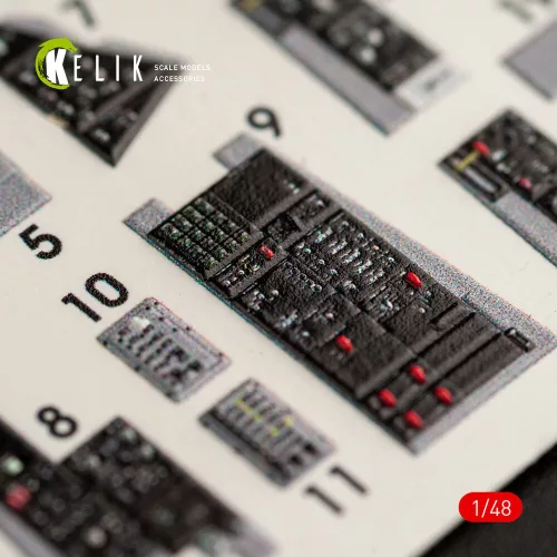 Kelik F-14D Tomcat interior 3D decals for Tamiya kit - 3D belsőtér-részletező matricakészlet