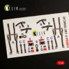 Kelik F-14D Tomcat interior 3D decals for AMK kit - 3D belsőtér-részletező matricakészlet