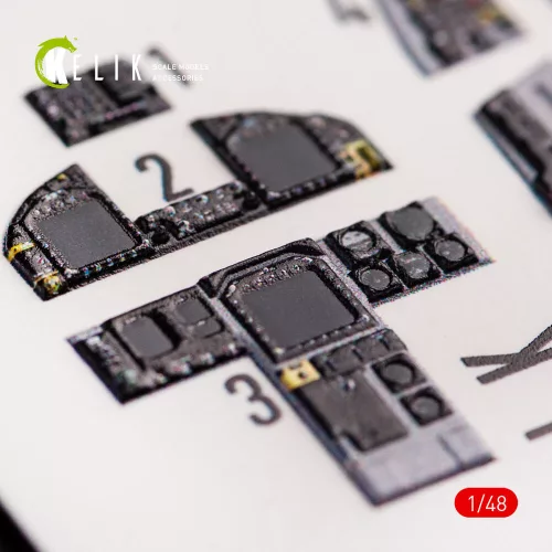 Kelik F-18C Hornet interior 3D decals for Hasegawa kit - 3D belsőtér-részletező matricakészlet
