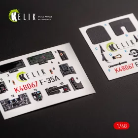   Kelik F-35A interior 3D decals for Tamiya kit - 3D belsőtér-részletező matricakészlet
