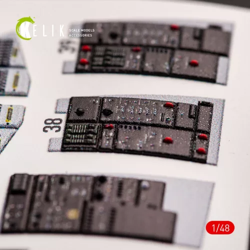 Kelik F-14A Tomcat late interior 3D decals for Tamiya kit - 3D belsőtér-részletező matricakészlet