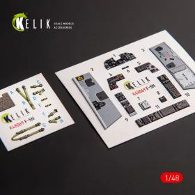   Kelik F-5N interior 3D decals for AFV Club kit - 3D belsőtér-részletező matricakészlet