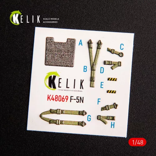 Kelik F-5N interior 3D decals for AFV Club kit - 3D belsőtér-részletező matricakészlet