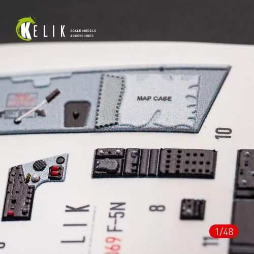 Kelik F-5N interior 3D decals for AFV Club kit - 3D belsőtér-részletező matricakészlet