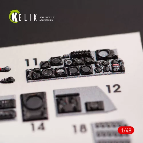 Kelik F-4E Phantom II interior 3D decals for Meng kit - 3D belsőtér-részletező matricakészlet