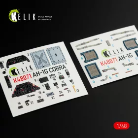   Kelik AH-1G interior 3D decals for ICM/Special Hobby kit - 3D belsőtér-részletező matricakészlet