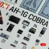 Kelik AH-1G interior 3D decals for ICM/Special Hobby kit - 3D belsőtér-részletező matricakészlet