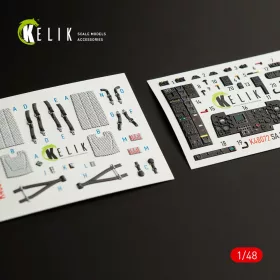   Kelik Dauphin II SA.365F / AS.565SA – 3D belsőtér-részletező matricakészlet, Kitty Hawk / Zimi Model maketthez