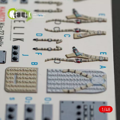 Kelik Ka-27 Helix interior 3D decals for HobbyBoss kit - 3D belsőtér-részletező matricakészlet