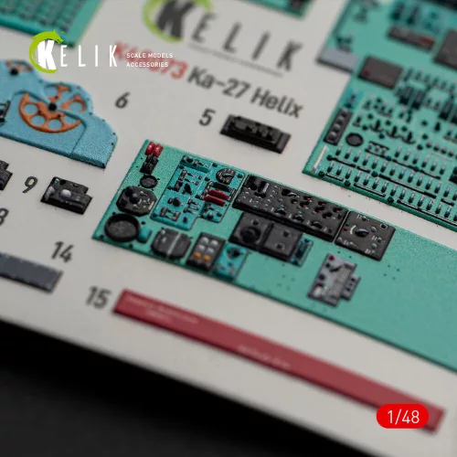 Kelik Ka-27 Helix interior 3D decals for HobbyBoss kit - 3D belsőtér-részletező matricakészlet