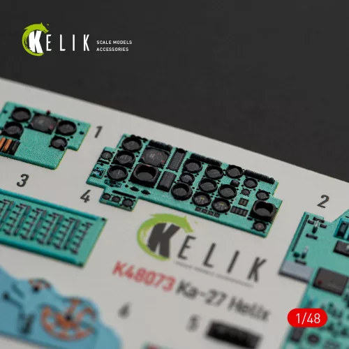 Kelik Ka-27 Helix interior 3D decals for HobbyBoss kit - 3D belsőtér-részletező matricakészlet