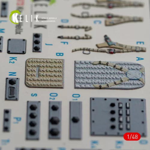 Kelik Ka-27 Helix interior 3D decals for HobbyBoss kit - 3D belsőtér-részletező matricakészlet