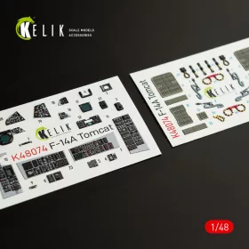  Kelik F-14A Tomcat interior 3D decals for Italeri kit - 3D belsőtér-részletező matricakészlet