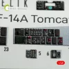 Kelik F-14A Tomcat interior 3D decals for Italeri kit - 3D belsőtér-részletező matricakészlet