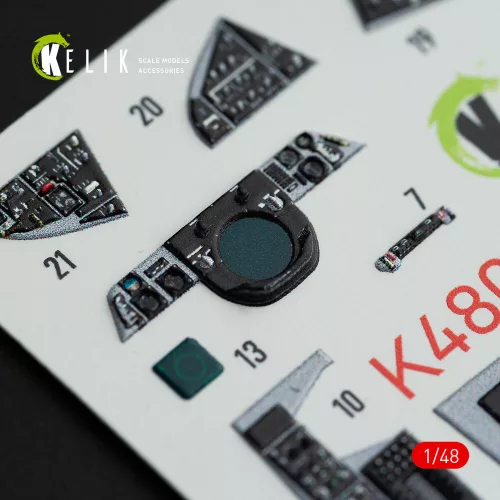 Kelik F-14A Tomcat interior 3D decals for Italeri kit - 3D belsőtér-részletező matricakészlet