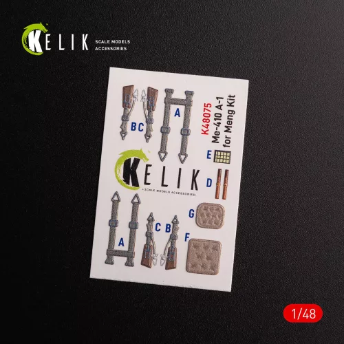 Kelik Messerschmitt Me-410 A1 interior 3D decals for Meng Model kit - 3D belsőtér-részletező matricakészlet