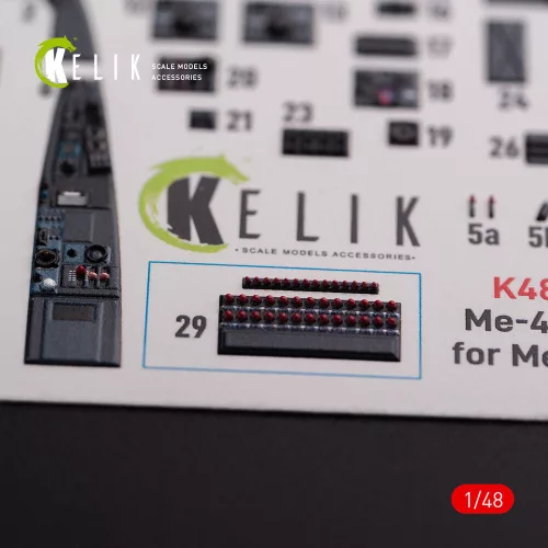 Kelik Messerschmitt Me-410 A1 interior 3D decals for Meng Model kit - 3D belsőtér-részletező matricakészlet