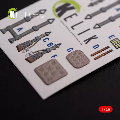 Kelik Messerschmitt Me-410 A1 interior 3D decals for Meng Model kit - 3D belsőtér-részletező matricakészlet