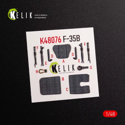 Kelik F-35B interior 3D decals for Tamiya kit - 3D belsőtér-részletező matricakészlet