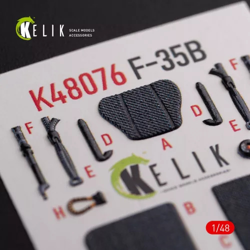 Kelik F-35B interior 3D decals for Tamiya kit - 3D belsőtér-részletező matricakészlet