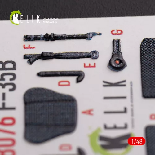 Kelik F-35B interior 3D decals for Tamiya kit - 3D belsőtér-részletező matricakészlet