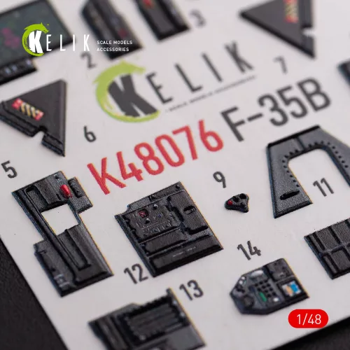 Kelik F-35B interior 3D decals for Tamiya kit - 3D belsőtér-részletező matricakészlet