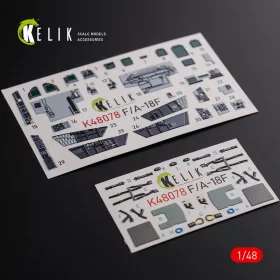   Kelik F/A-18F Super Hornet interior 3D decals for MENG kit - 3D belsőtér-részletező matricakészlet