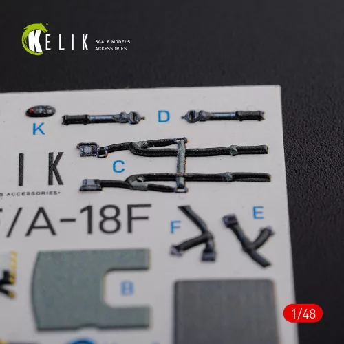 Kelik F/A-18F Super Hornet interior 3D decals for MENG kit - 3D belsőtér-részletező matricakészlet