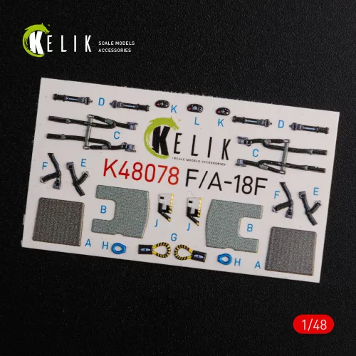 Kelik F/A-18F Super Hornet interior 3D decals for MENG kit - 3D belsőtér-részletező matricakészlet