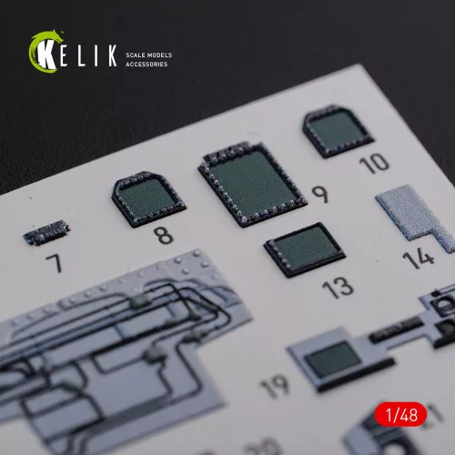 Kelik F/A-18F Super Hornet interior 3D decals for MENG kit - 3D belsőtér-részletező matricakészlet