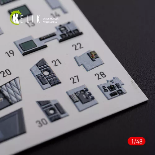 Kelik F/A-18F Super Hornet interior 3D decals for MENG kit - 3D belsőtér-részletező matricakészlet