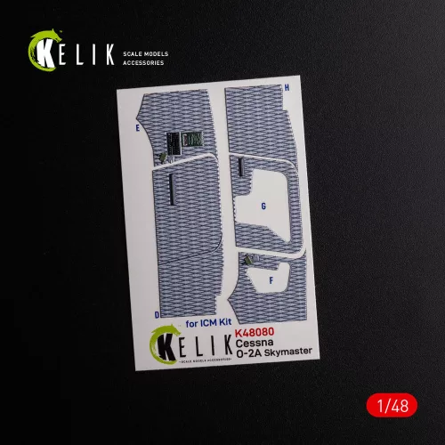 Kelik O-2A Skymaster interior 3D decals grey decoration type for ICM kit - 3D belsőtér-részletező matricakészlet, szürke dekorációs változat