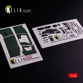   Kelik O-2A Skymaster interior 3D decals green decoration type for ICM kit - 3D belsőtér-részletező matricakészlet, zöld dekorációs változat