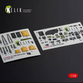   Kelik B-26B Marauder interior 3D decals for ICM kit - 3D belsőtér-részletező matricakészlet