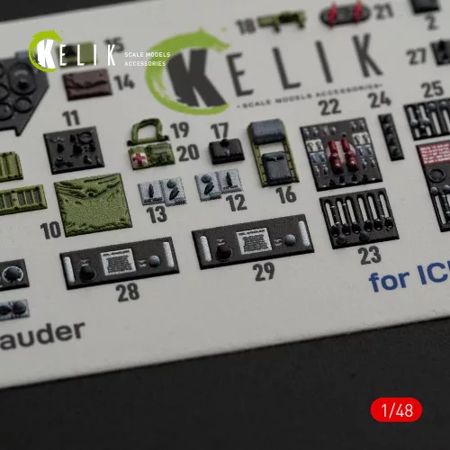 Kelik B-26B Marauder interior 3D decals for ICM kit - 3D belsőtér-részletező matricakészlet