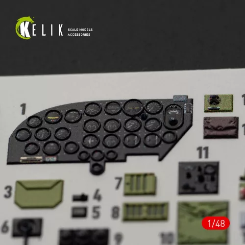 Kelik B-26B Marauder interior 3D decals for ICM kit - 3D belsőtér-részletező matricakészlet