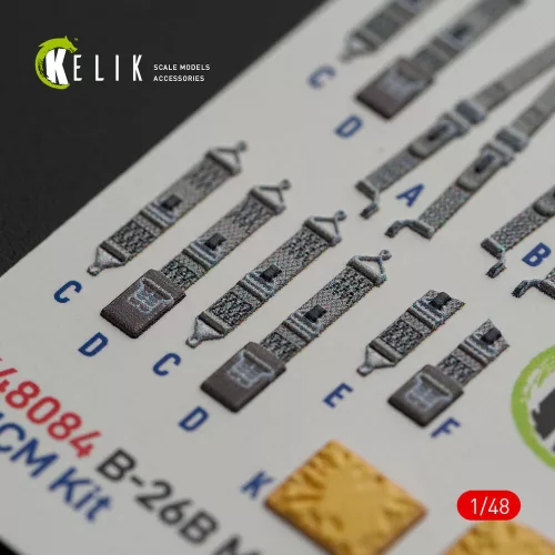 Kelik B-26B Marauder interior 3D decals for ICM kit - 3D belsőtér-részletező matricakészlet