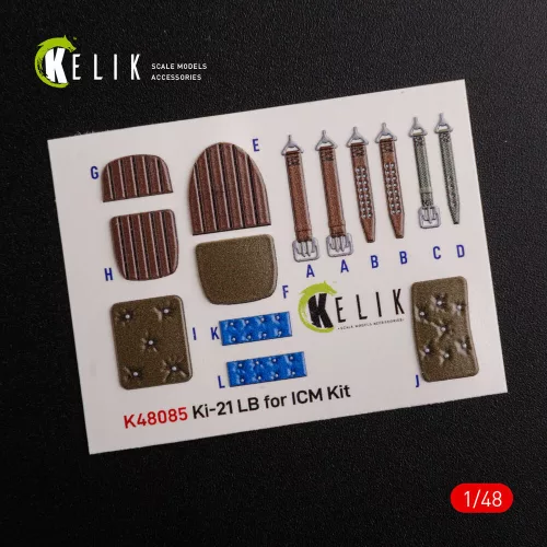 Kelik KI-21 interior 3D decals for ICM kit - 3D belsőtér-részletező matricakészlet