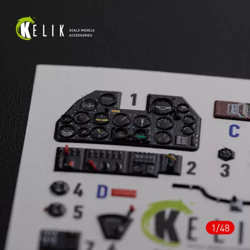 Kelik P-40N interior 3D decals for Academy kit - 3D belsőtér-részletező matricakészlet