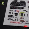 Kelik P-40N interior 3D decals for Academy kit - 3D belsőtér-részletező matricakészlet