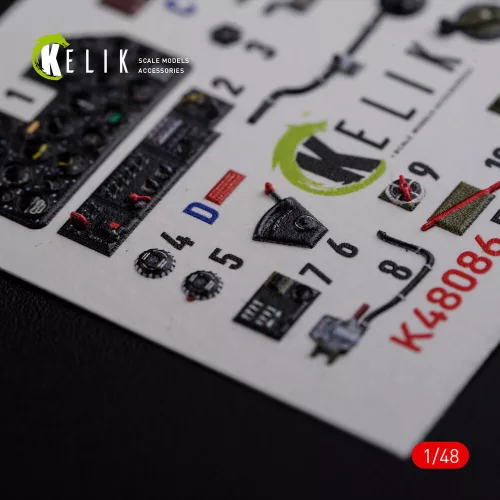 Kelik P-40N interior 3D decals for Academy kit - 3D belsőtér-részletező matricakészlet