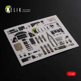   Kelik TBF-1C interior 3D decals for Academy kit - 3D belsőtér-részletező matricakészlet