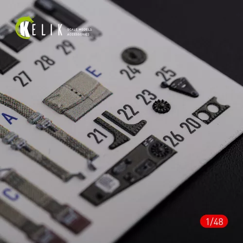 Kelik TBF-1C interior 3D decals for Academy kit - 3D belsőtér-részletező matricakészlet
