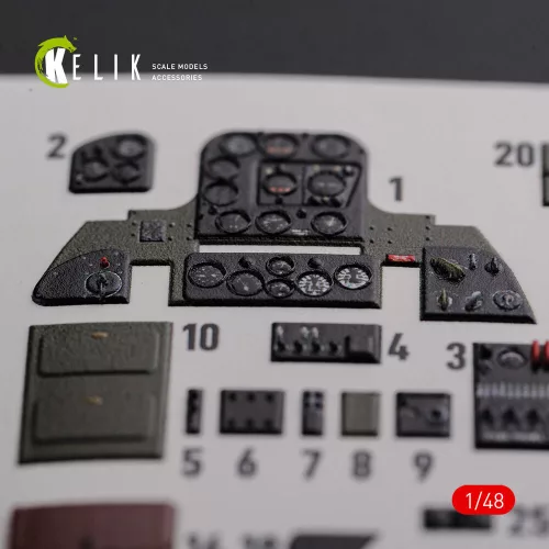 Kelik SBD-2 Dauntless interior 3D decals for Academy kit - 3D belsőtér-részletező matricakészlet