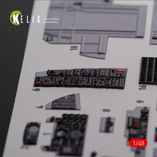 Kelik F-4J Phantom II interior 3D decals for Academy kit - 3D belsőtér-részletező matricakészlet